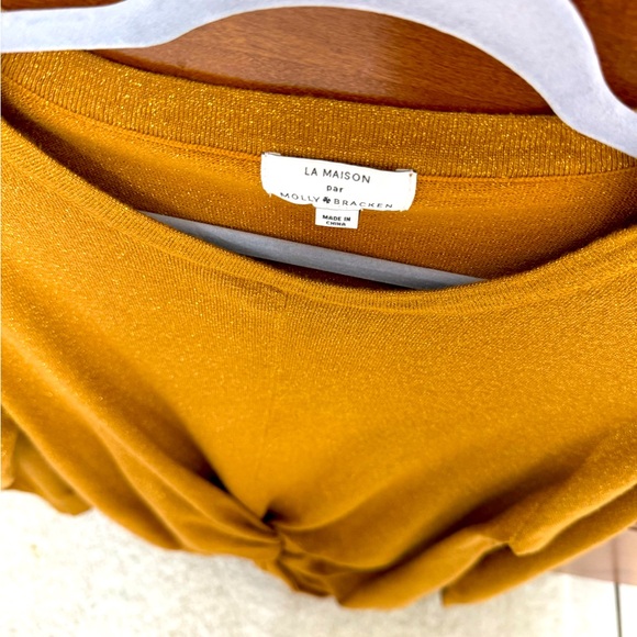 Gold shimmer top - La Maison par Molly Bracken - L - Picture 3 of 3